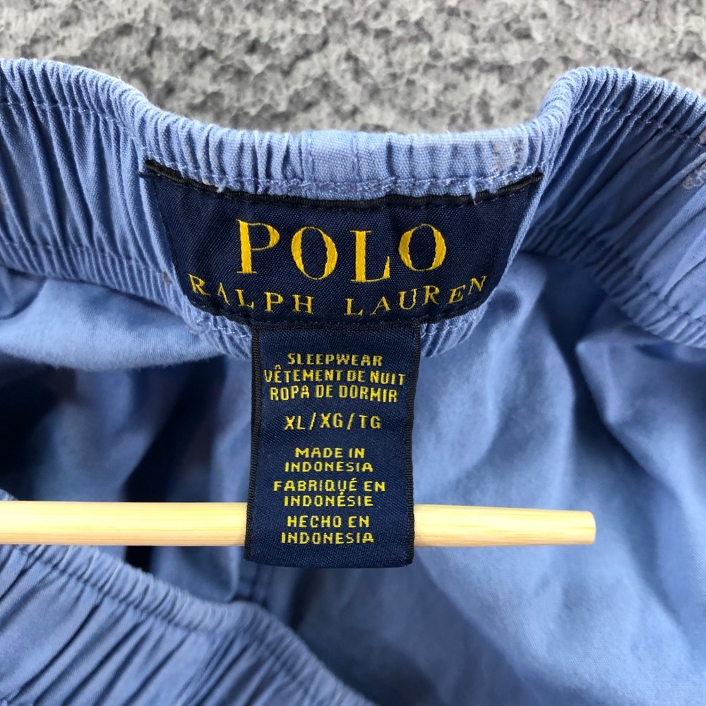 Polo Ralph Lauren Pajama Pants Men Extra Large Blue All Over Print AOP Pony - Picture 6 of 12